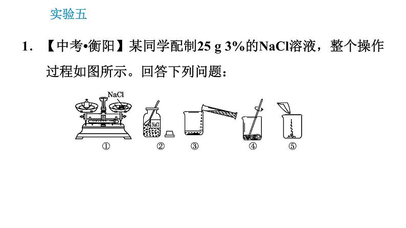 科学版九年级下册化学课件 第7章 实验五 一定溶质质量分数的氯化钠溶液的配制和粗盐中难溶性杂志的去除第3页