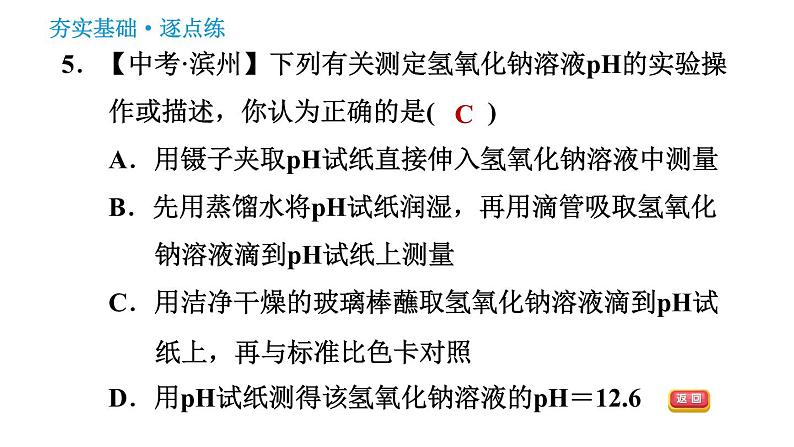 鲁教版五四制九年级化学（全一册）课件 第2单元 2.3 溶液的酸碱性07