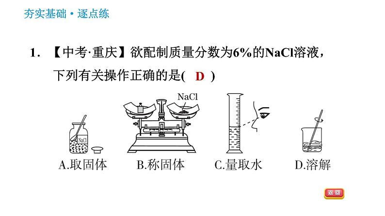 鲁教版五四制九年级化学（全一册）课件 第1单元 到实验室去：配制一定溶质质量分数的溶液03