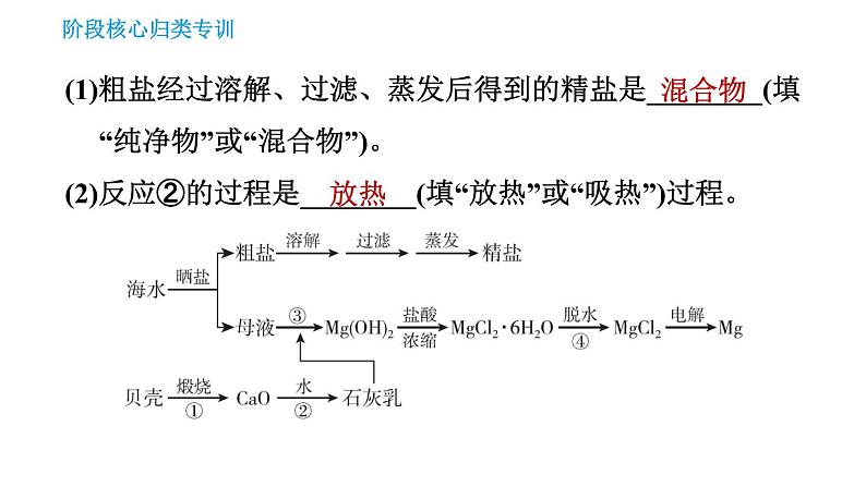 鲁教版五四制九年级化学习题课件 第3单元 单元高频考点专训   专训1 海洋资源的综合利用第6页