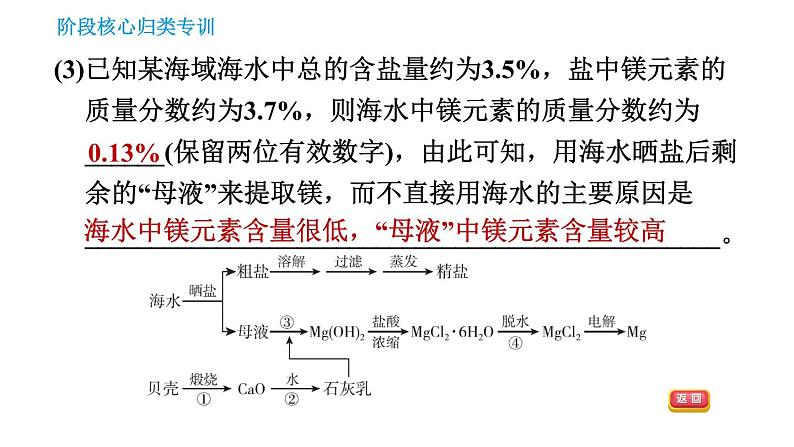 鲁教版五四制九年级化学习题课件 第3单元 单元高频考点专训   专训1 海洋资源的综合利用第7页