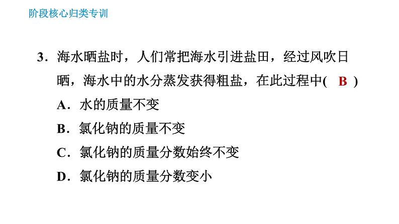 鲁教版五四制九年级化学习题课件 第3单元 单元高频考点专训   专训1 海洋资源的综合利用第8页