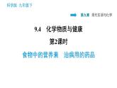 科学版九年级下册化学课件 第9章 9.4.2 食物中的营养素  治病用的药品