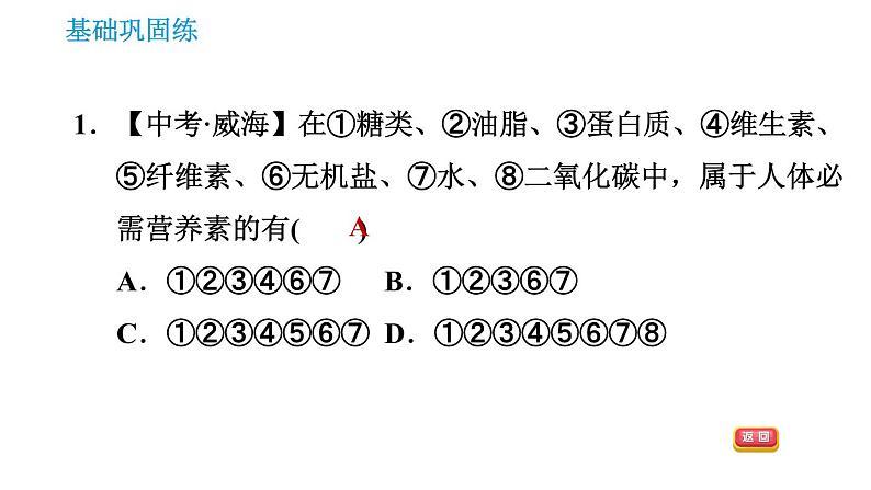 科学版九年级下册化学课件 第9章 9.4.2 食物中的营养素  治病用的药品第3页