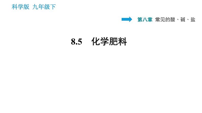 科学版九年级下册化学课件 第8章 8.5 化学肥料001