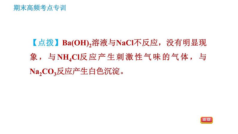 沪教版九年级下册化学课件 期末高频考点专训 专训2 物质的鉴别与检验0第5页