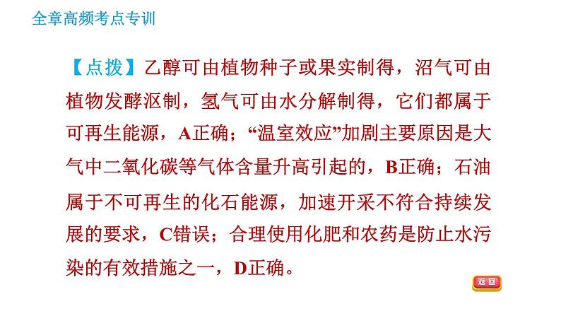 沪教版九年级下册化学课件 第9章 全章高频考点专训 专训 化学与社会发展第5页