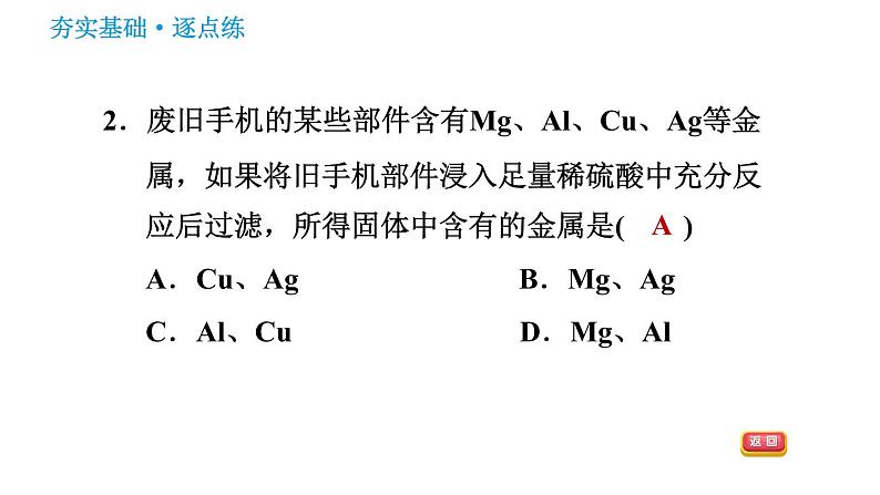 沪教版九年级下册化学课件 第7章 7.2.2 酸的化学性质0第5页