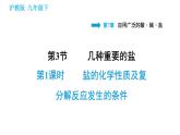 沪教版九年级下册化学课件 第7章 7.3.1 盐的化学性质及复分解反应发生的条件