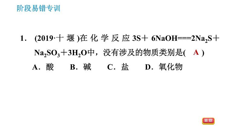 人教版九年级下册化学课件 第10单元 阶段易错专训 酸碱的概念与性质的易错易混点第3页