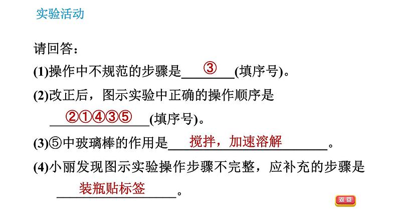 人教版九年级下册化学课件 第9单元 实验活动5 一定溶质质量分数的氯化钠溶液的配制008