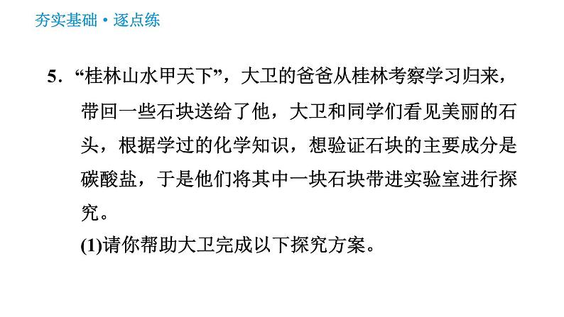 人教版九年级下册化学习题课件 第11单元 11.1.1 生活中常见的盐第8页