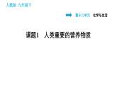 人教版九年级下册化学习题课件 第12单元 12.1 人类重要的营养物质