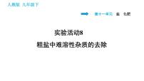 2021学年实验活动8 粗盐中难溶性杂质的去除习题课件ppt