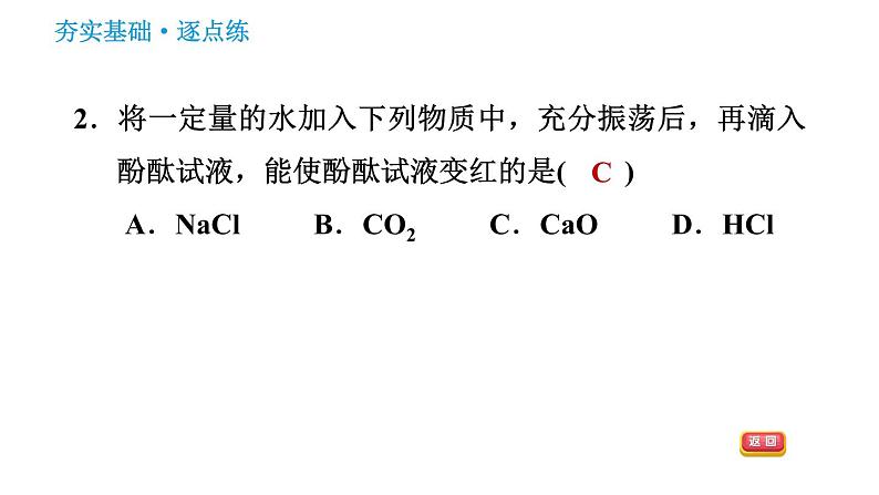 人教版九年级下册化学习题课件 第10单元 实验活动7 溶液酸碱性的检验第4页