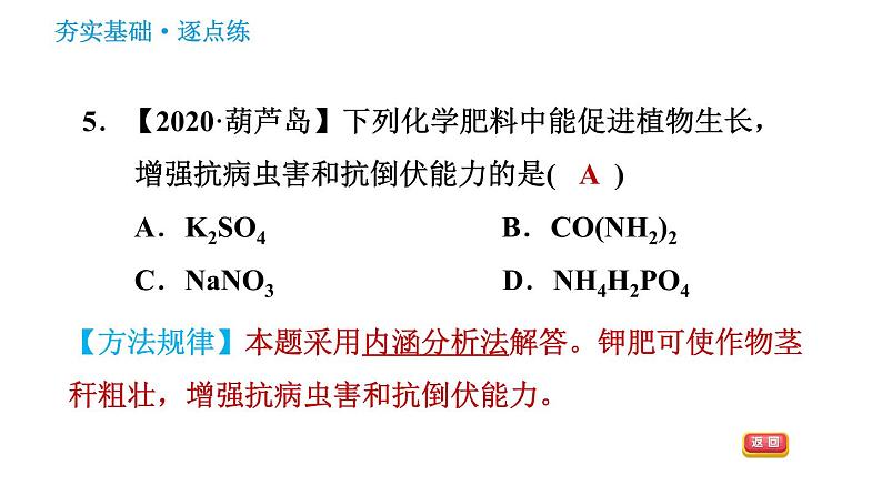 人教版九年级下册化学习题课件 第11单元 11.2 化学肥料第7页