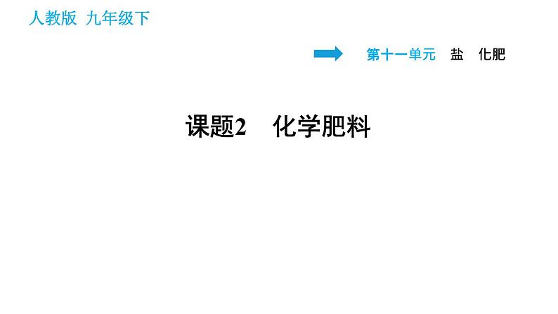 人教版九年级下册化学习题课件 第11单元 11.2 化学肥料第1页