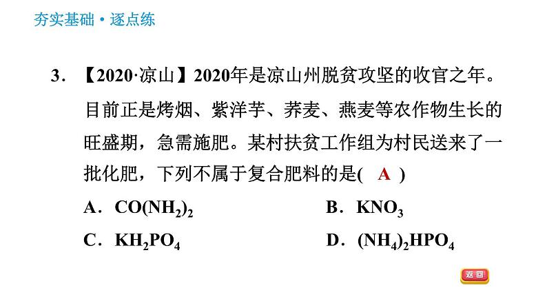 人教版九年级下册化学习题课件 第11单元 11.2 化学肥料第5页