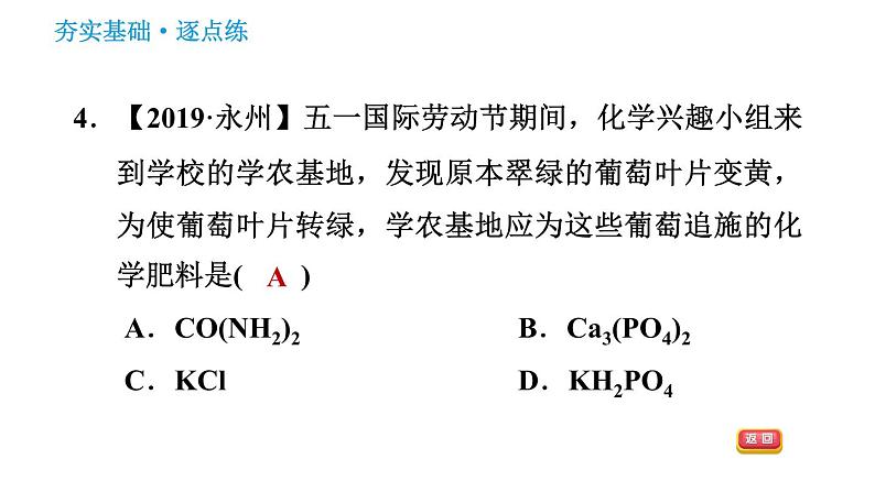 人教版九年级下册化学习题课件 第11单元 11.2 化学肥料第6页