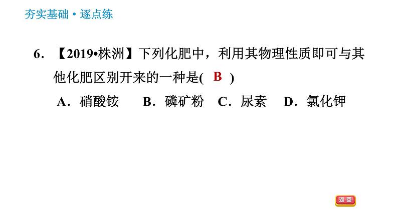 人教版九年级下册化学习题课件 第11单元 11.2 化学肥料第8页