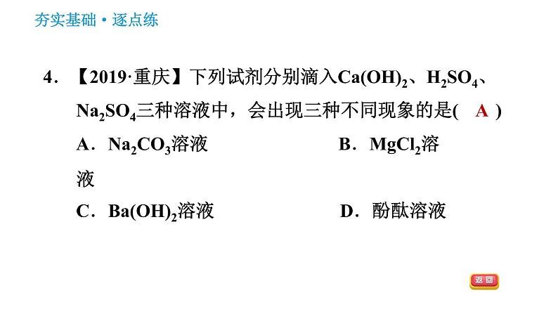 人教版九年级下册化学习题课件 第11单元 11.1.3 盐的化学性质第7页