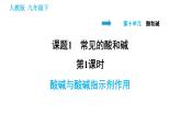 人教版九年级下册化学习题课件 第10单元 10.1.1 酸碱与酸碱指示剂作用