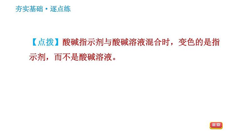 人教版九年级下册化学习题课件 第10单元 10.1.1 酸碱与酸碱指示剂作用06