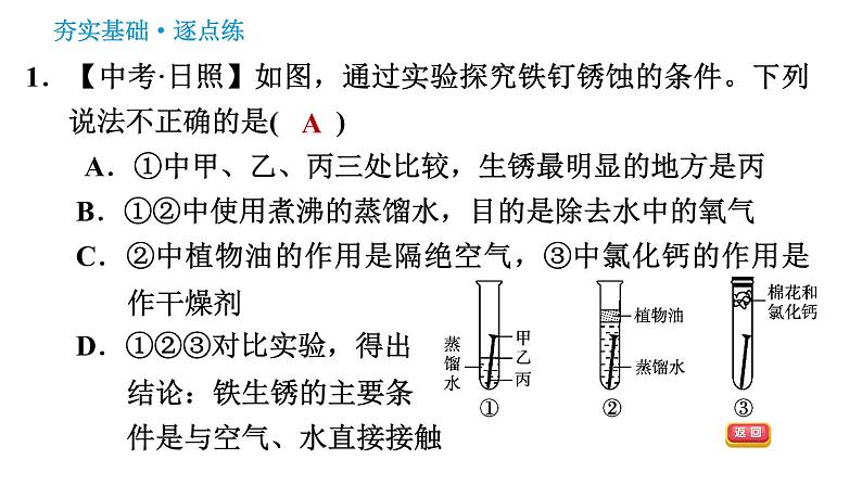 人教版九年级下册化学习题课件 第8单元 8.3.2 金属资源的保护第3页