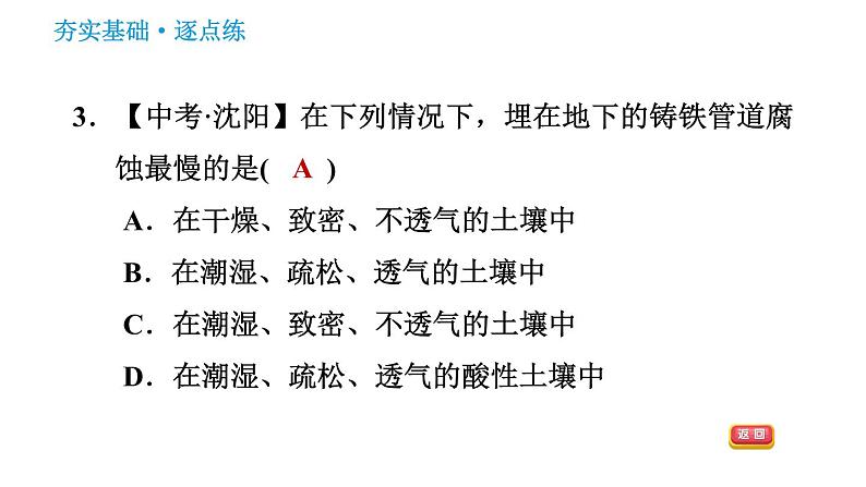 人教版九年级下册化学习题课件 第8单元 8.3.2 金属资源的保护第6页