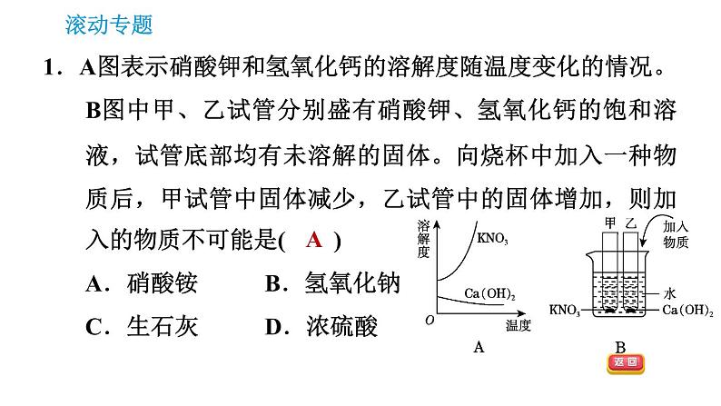 沪教版九年级下册化学课件 第6章 滚动专题(一) 溶解度曲线的应用03