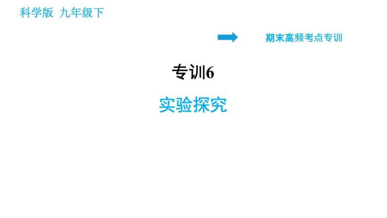 科学版九年级下册化学课件 期末专训 专训6 实验探究01