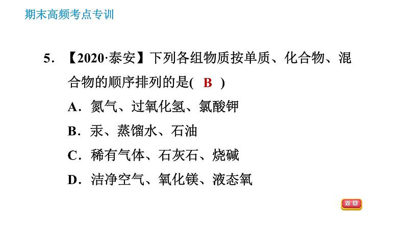 科学版九年级下册化学 期末专训 习题课件07