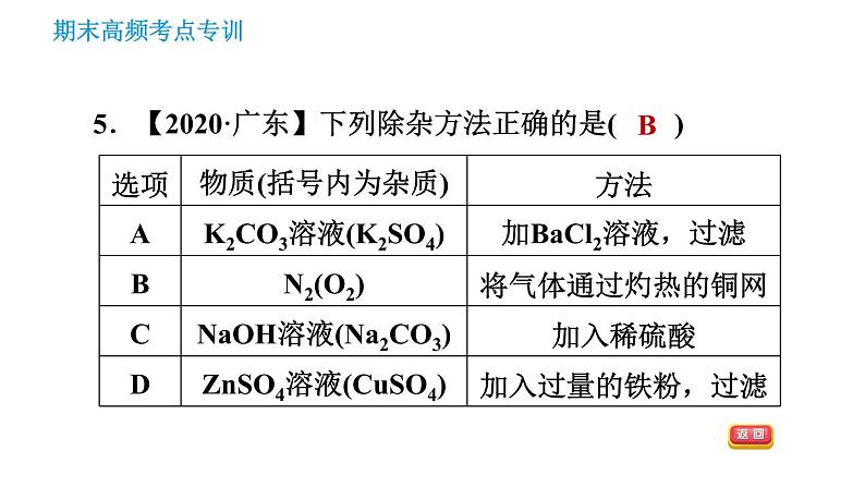 科学版九年级下册化学 期末专训 习题课件08