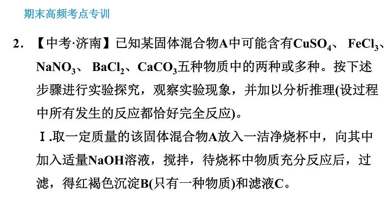 科学版九年级下册化学课件 期末专训 专训5 物质的推断第5页