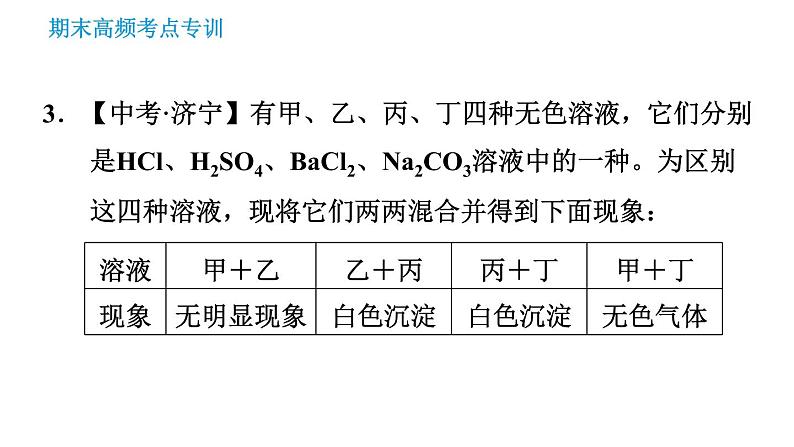 科学版九年级下册化学课件 期末专训 专训5 物质的推断第8页