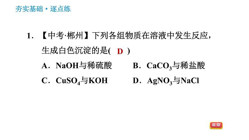 科学版九年级下册化学课件 第8章 8.4.2 盐的化学性质和复分解反应发生的条件03