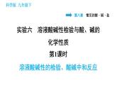 科学版九年级下册化学课件 第8章 实验六 第1课时　溶液酸碱性的检验、酸碱中和反应