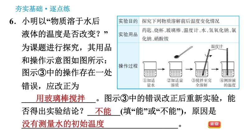 科学版九年级下册化学课件 第7章 7.1.2 乳化　溶解时的吸热或放热现象08