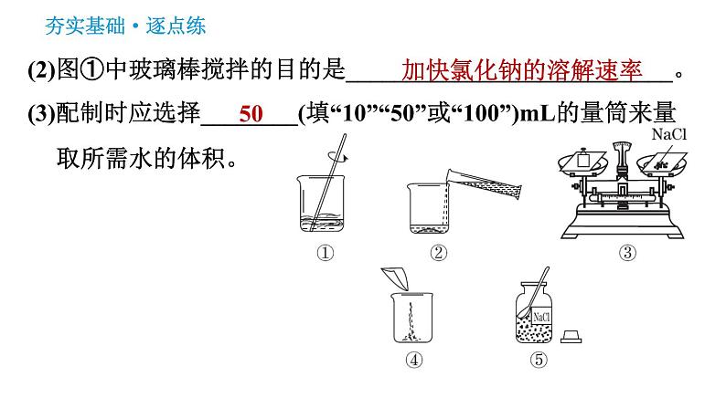 科学版九年级下册化学课件 第7章 实验五　一定溶质质量分数的氯化钠溶液的配制和粗盐中难溶性杂质的去除第8页