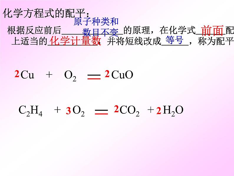 4.3 化学方程式的书写和运用 课件 沪教版九年级上册化学08