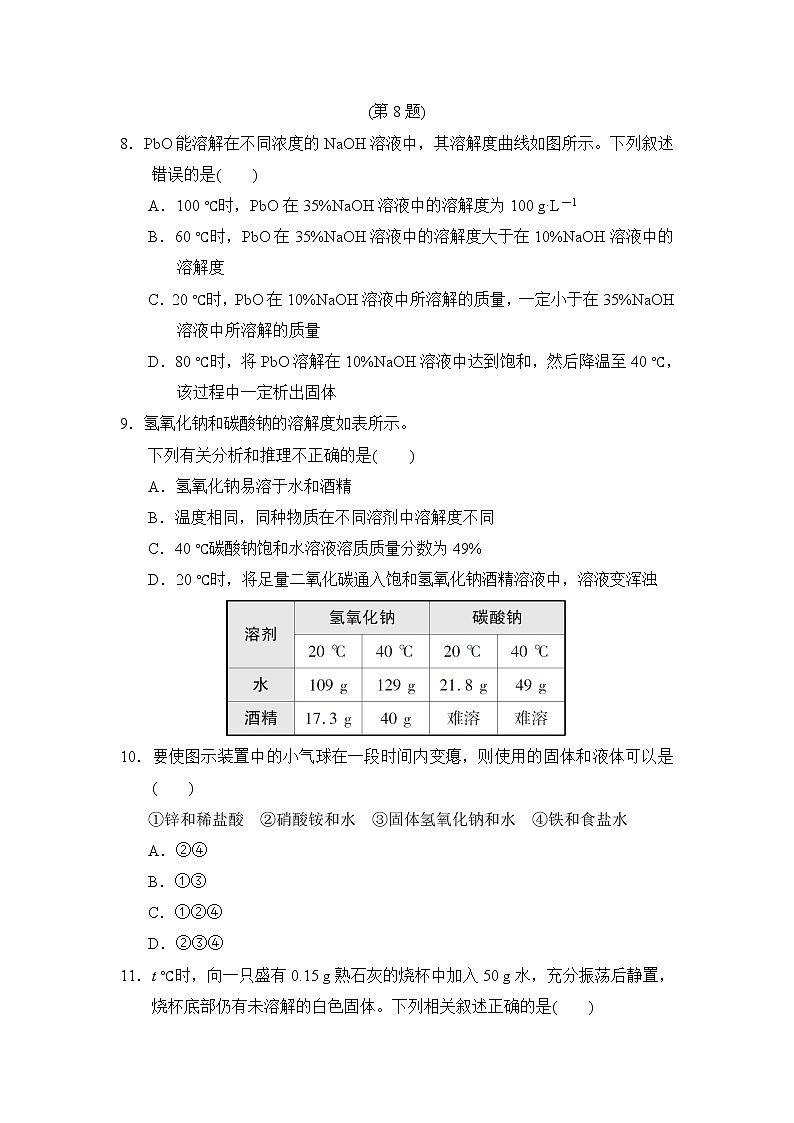 沪教版九年级下册化学 第6章达标检测卷03