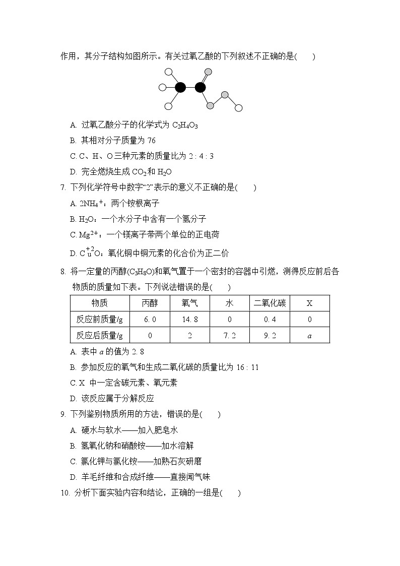 科学版九年级下册化学 综合能力测试题（一）第2页