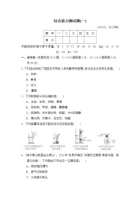 沪教版九年级下册化学 综合能力测试题（一）