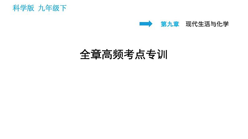 科学版九年级下册化学课件 第9章 全章高频考点专训第1页