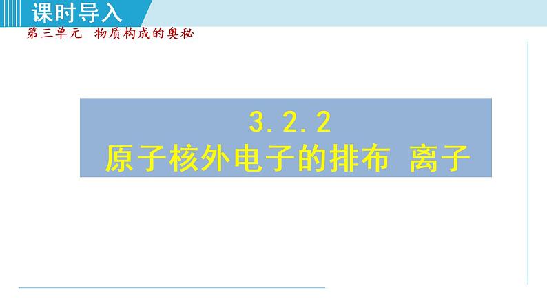 1人教版九年级化学上册 第三单元 3.2.2 原子核外电子的排布 离子 课件第1页