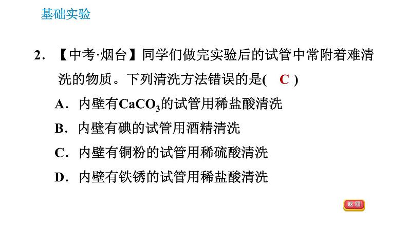 沪教版九年级下册化学课件 第7章 基础实验8 酸与碱的化学性质04