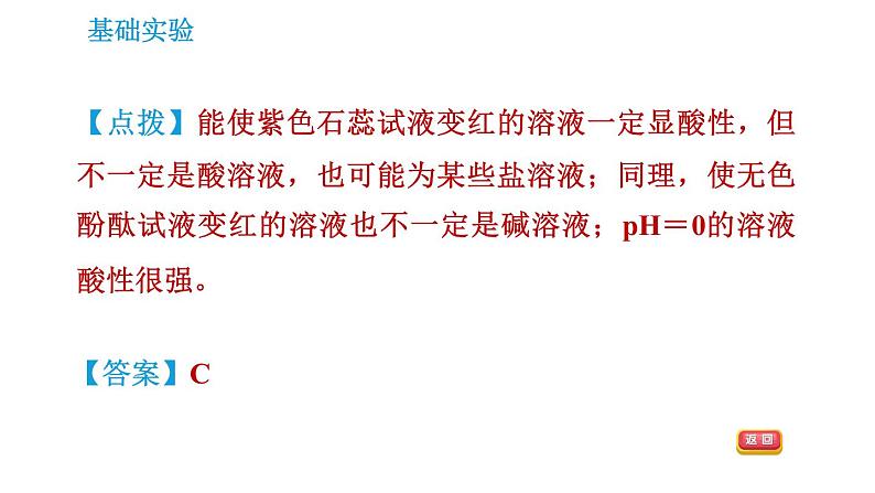 沪教版九年级下册化学课件 第7章 基础实验7 溶液的酸碱性04