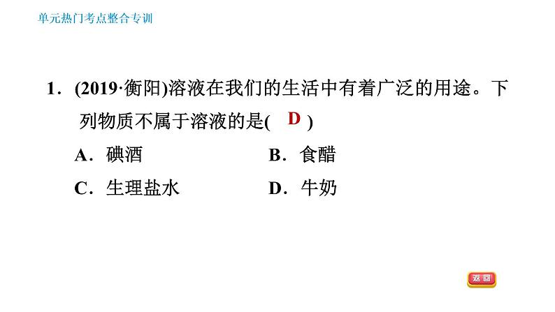 人教版九年级下册化学课件 第9单元 单元热门考点整合专训003