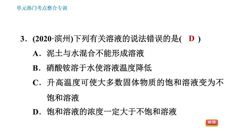 人教版九年级下册化学课件 第9单元 单元热门考点整合专训005