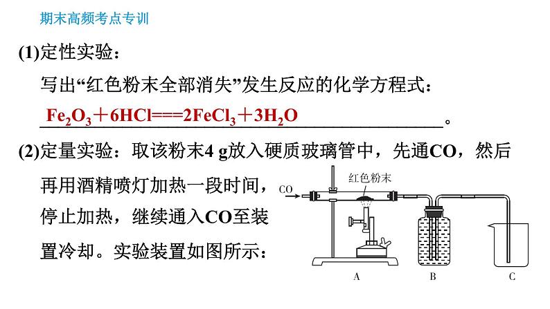 人教版九年级下册化学习题课件 期末考点 专训6 实验探究第7页